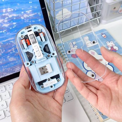 Trendy Hot Selling WIWU Crystal Transparent Wireless Mouse